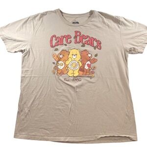 Care Bears Graphic T-Shirt Tan Ripple Junction Est 1982 Funshine Bear Unisex XL